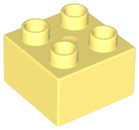 Lego Duplo kostka sv. žlutá 2x2